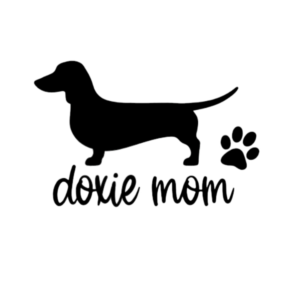 Doxie Mom Dachshund Dog Vinyl Graphic Auto Wall Laptop‎ Decal Animal Sticker